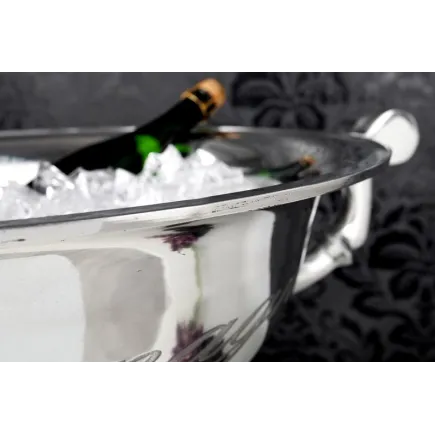 Vasque décorative pour champagne/glace en aluminium argenté 2