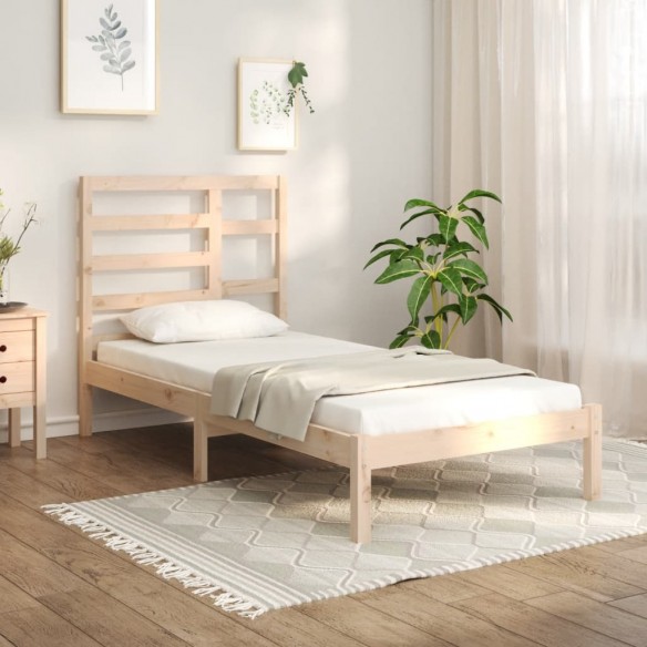 Lit bois massif 75x190 cm petit simple