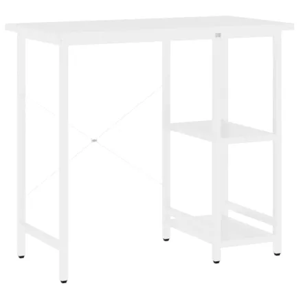 Bureau d'ordinateur Blanc 80x40x72 cm MDF et métal 2