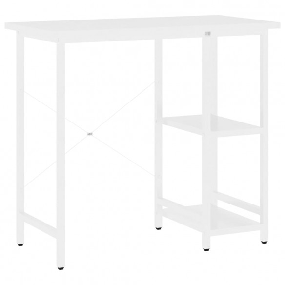Bureau d'ordinateur Blanc 80x40x72 cm MDF et métal Bureau d'ordinateur Blanc 80x40x72 cm MDF et métal