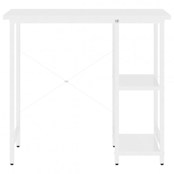 Bureau d'ordinateur Blanc 80x40x72 cm MDF et métal Bureau d'ordinateur Blanc 80x40x72 cm MDF et métal