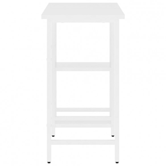 Bureau d'ordinateur Blanc 80x40x72 cm MDF et métal Bureau d'ordinateur Blanc 80x40x72 cm MDF et métal