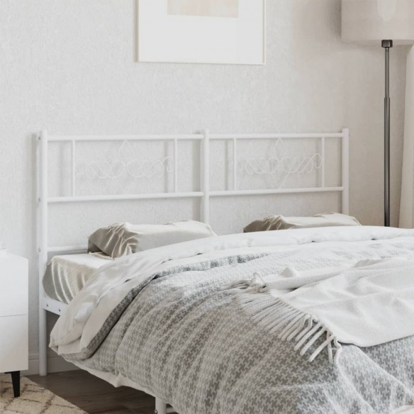 Tête de lit métal blanc 120 cm
