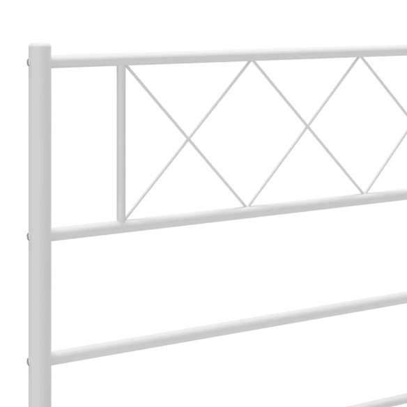 Tête de lit métal blanc 150 cm