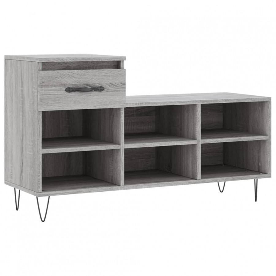 Armoire à chaussures Sonoma gris 102x36x60 cm 