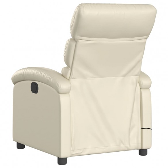 Fauteuil inclinable de massage Crème Similicuir