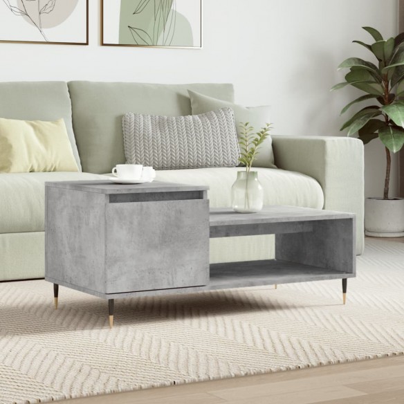 Table basse Gris béton 100x50x45 cm 