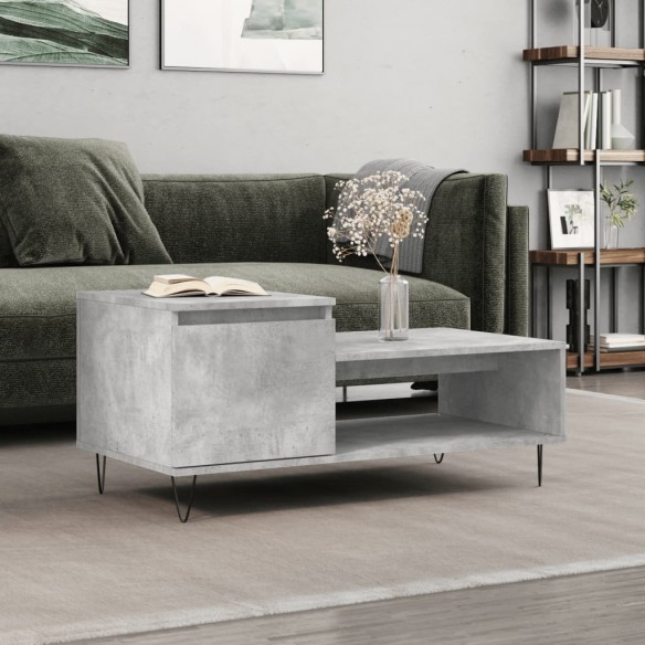 Table basse Gris béton 100x50x45 cm 