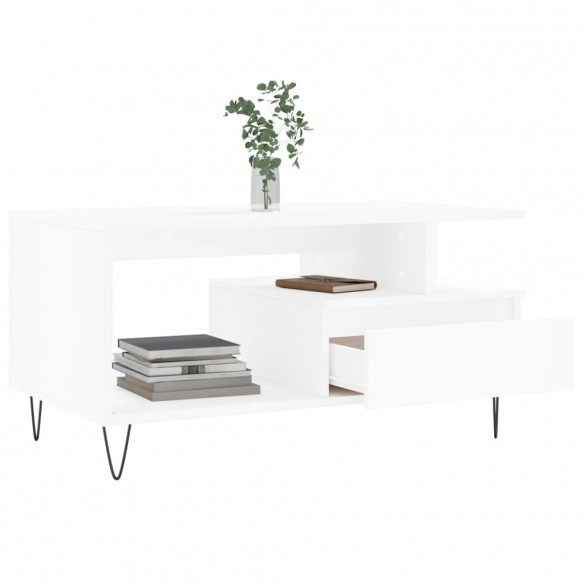 Table basse Blanc 90x49x45 cm  Table basse Blanc 90x49x45 cm