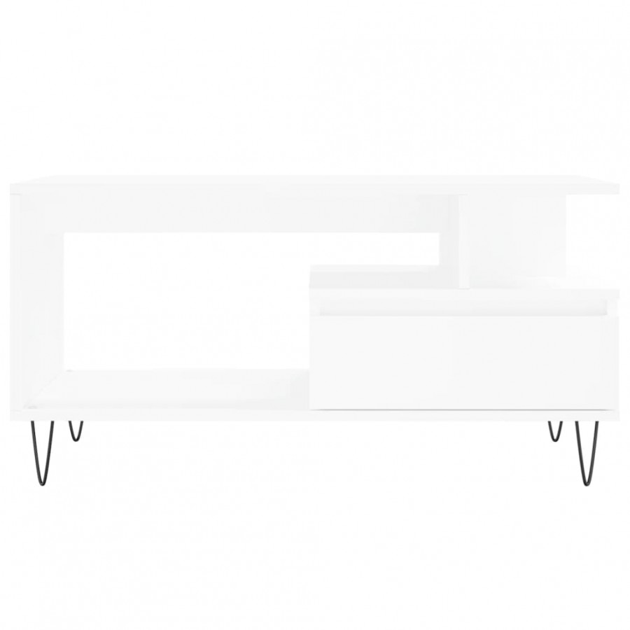 Table basse Blanc 90x49x45 cm