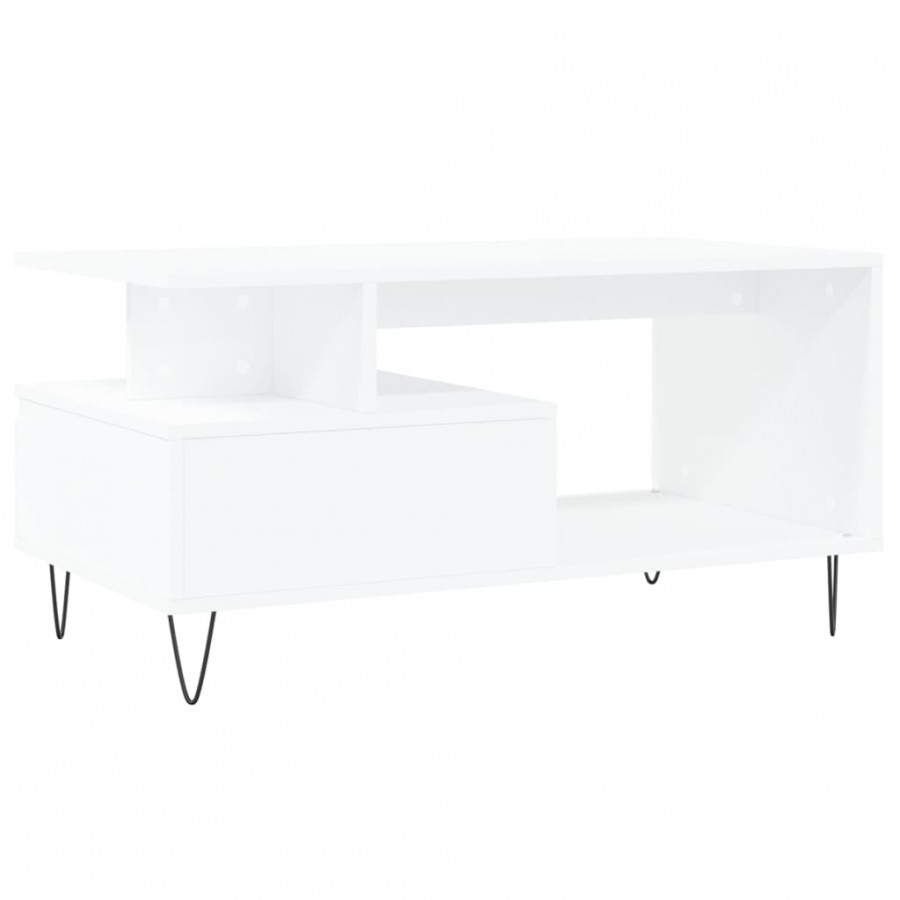 Table basse Blanc 90x49x45 cm