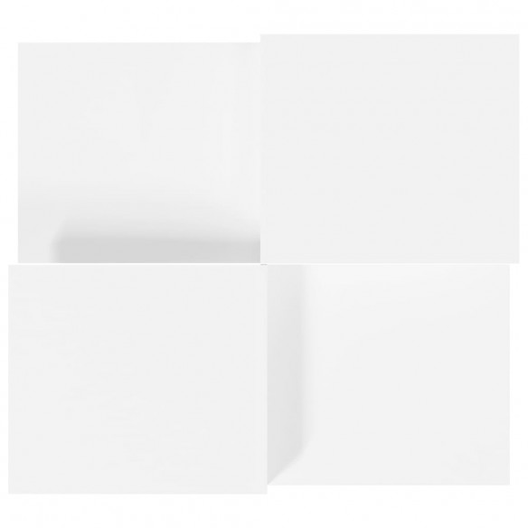 Tables basses 2 pcs blanc bois d'ingénierie Tables basses 2 pcs blanc bois d'ingénierie