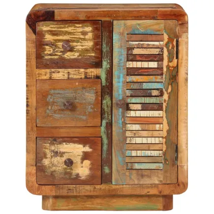 Buffet avec 3 tiroirs 55x30x70 cm bois de récupération massif 2