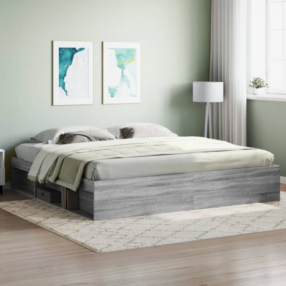 Lit sonoma gris 200x200 cm