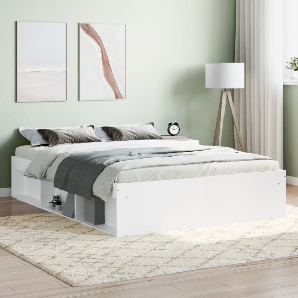 Lit blanc 135x190 cm double