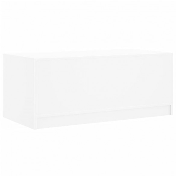 Table basse avec portes en verre blanc 102x50x42 cm Table basse avec portes en verre blanc 102x50x42 cm