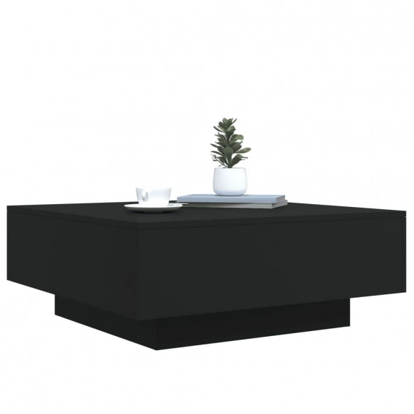 Table basse noir 80x80x31 cm bois d'ingénierie Table basse noir 80x80x31 cm bois d'ingénierie