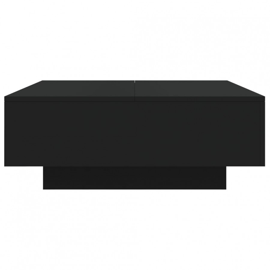 Table basse noir 80x80x31 cm bois d'ingénierie