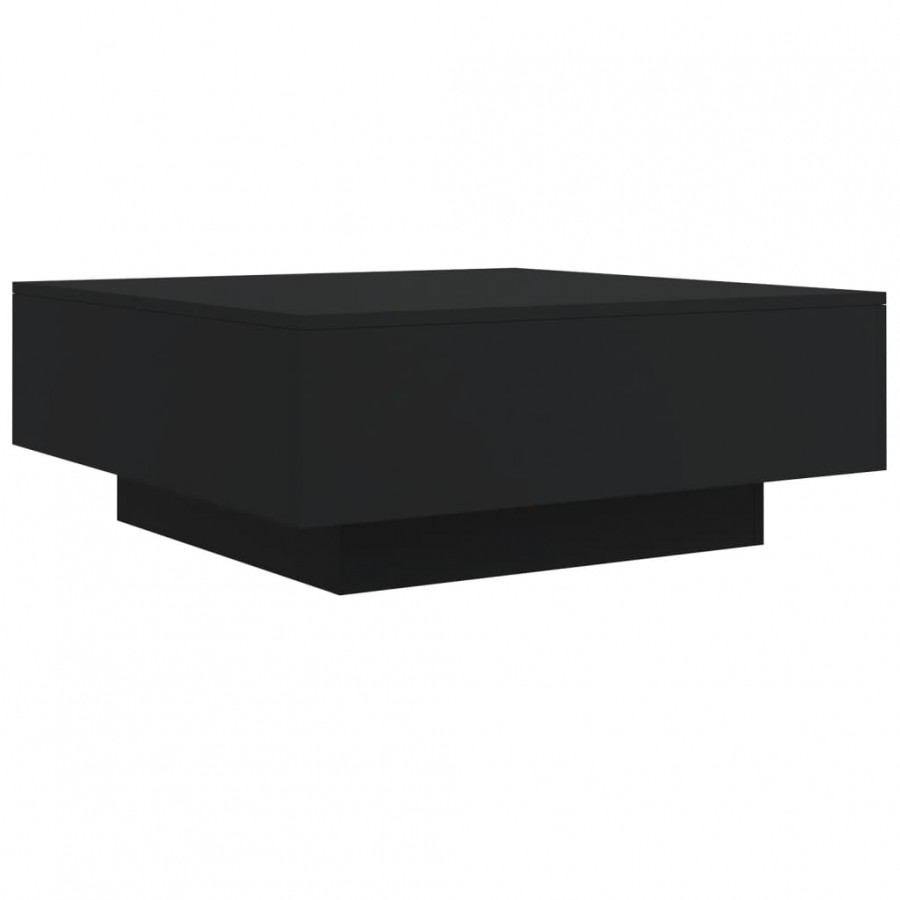 Table basse noir 80x80x31 cm bois d'ingénierie
