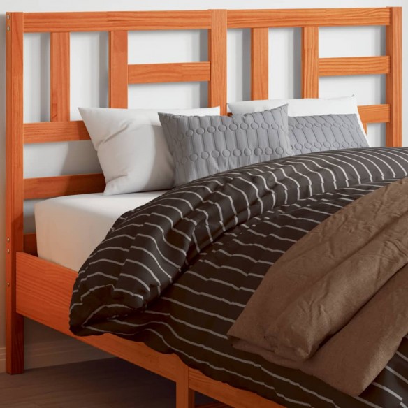 Tête de lit cire marron 135 cm bois massif de pin