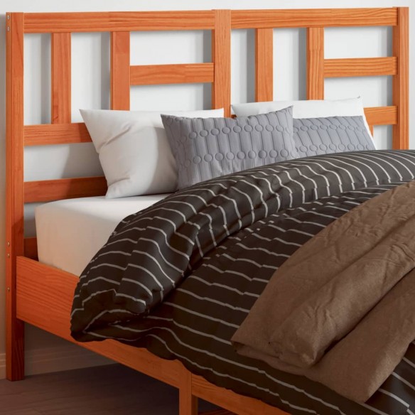 Tête de lit cire marron 150 cm bois massif de pin