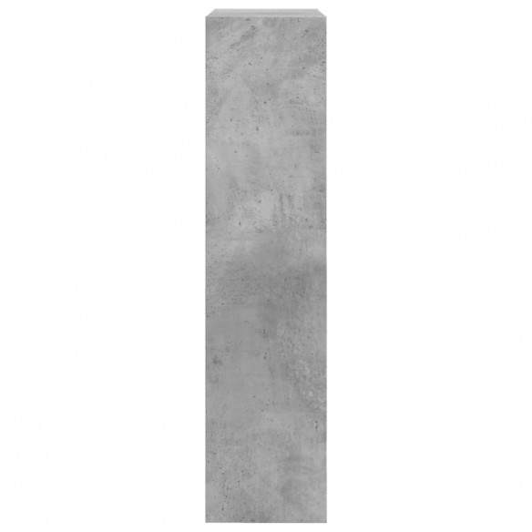 Armoire à chaussures gris béton 60x21x87,5 cm bois d'ingénierie