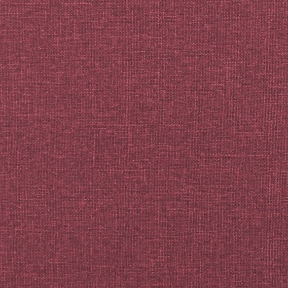 Canapé 3 places avec oreillers décoratifs bordeaux 180 cm tissu