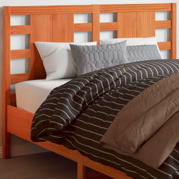 Tête de lit cire marron 135 cm bois massif de pin