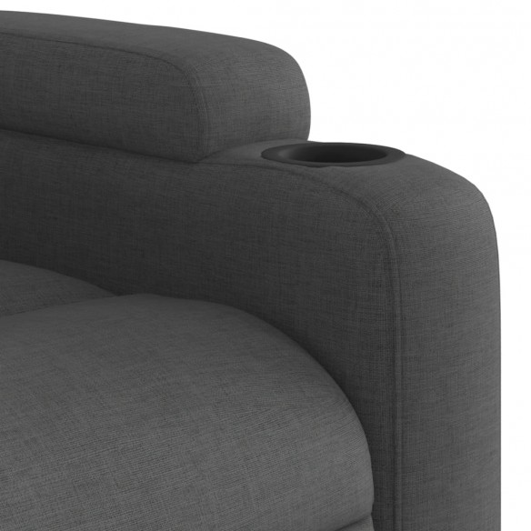 Fauteuil inclinable de massage électrique gris foncé tissu
