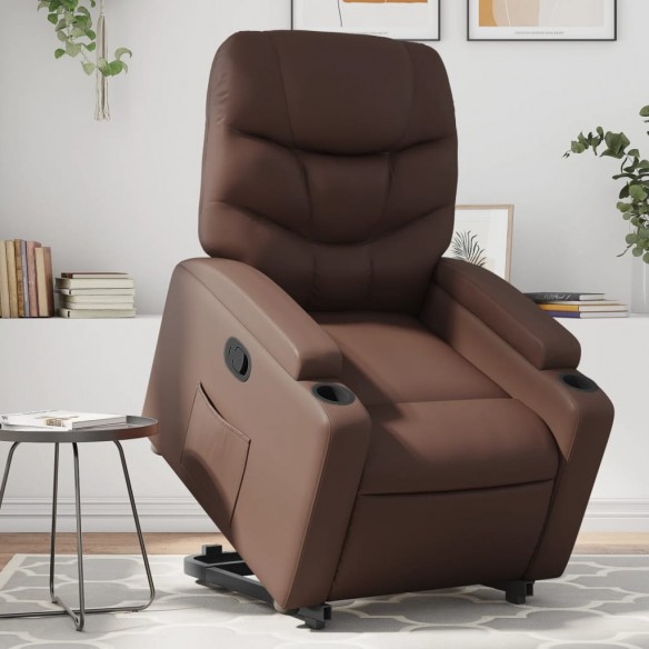 Fauteuil inclinable marron similicuir