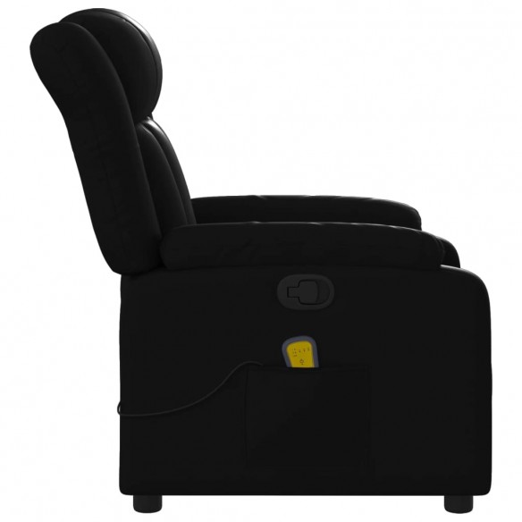 Fauteuil de massage inclinable Noir Similicuir