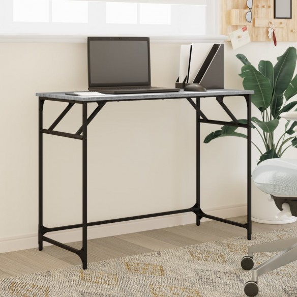 Bureau sonoma gris bois d'ingénierie et acier enduit de poudre Bureau sonoma gris bois d'ingénierie et acier enduit de poudre