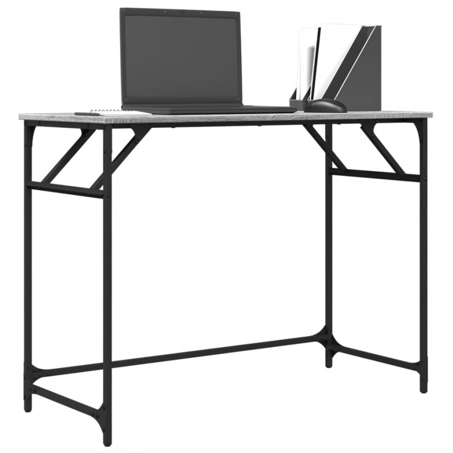 Bureau sonoma gris bois d'ingénierie et acier enduit de poudre