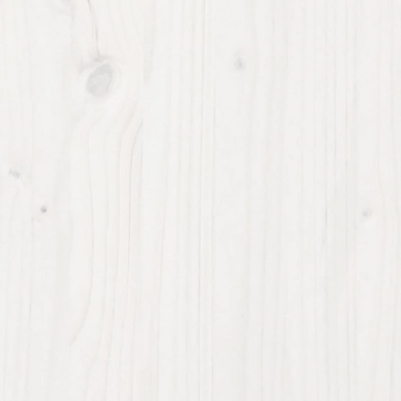 Lit avec tête de lit blanc 120x200 cm bois pin massif
