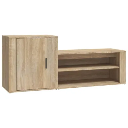 Armoire à chaussures Chêne sonoma 130x35x54cm  2