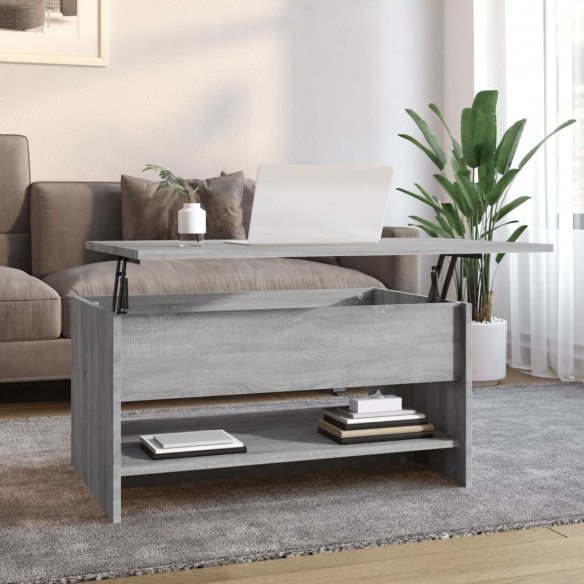 Table basse Sonoma gris 80x50x40 cm 