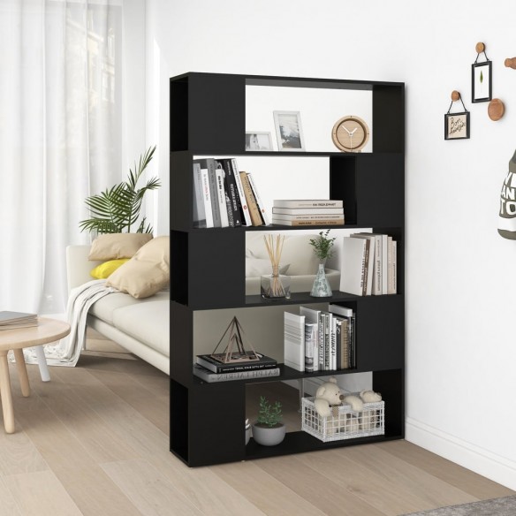 Bibliothèque Séparateur de pièce Noir 100x24x155 cm Aggloméré