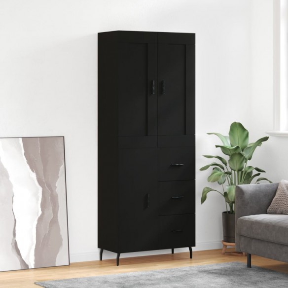 Buffet haut Noir 69,5x34x180 cm 