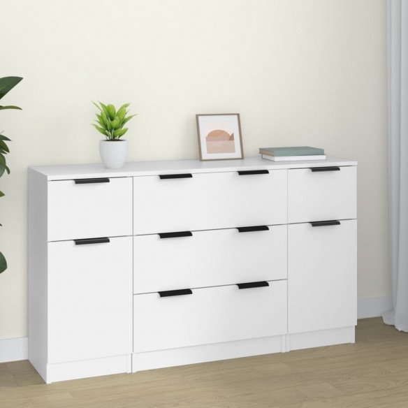 Ensemble de buffets 3 pcs Blanc 