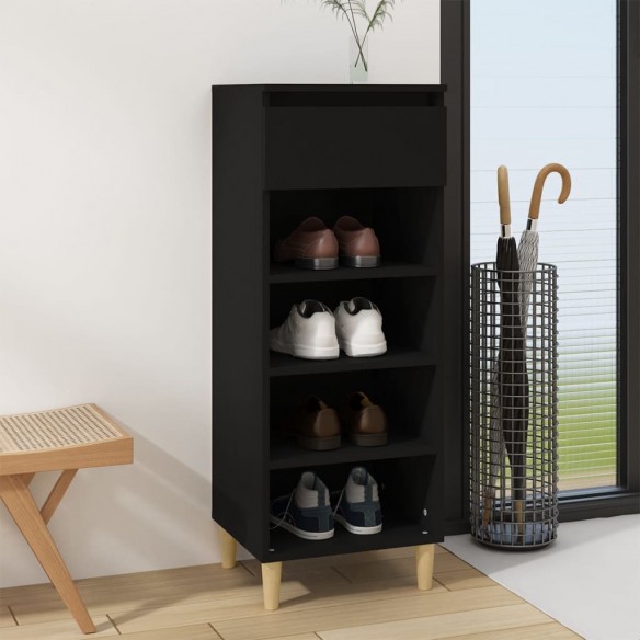 Armoire à chaussures Noir 40x36x105 cm 