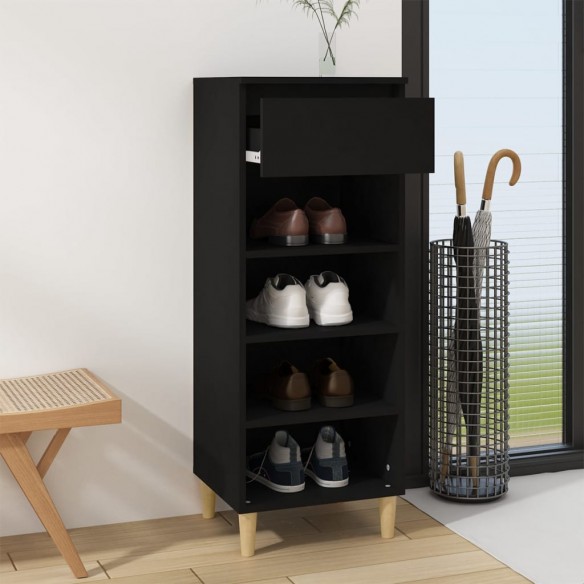 Armoire à chaussures Noir 40x36x105 cm 