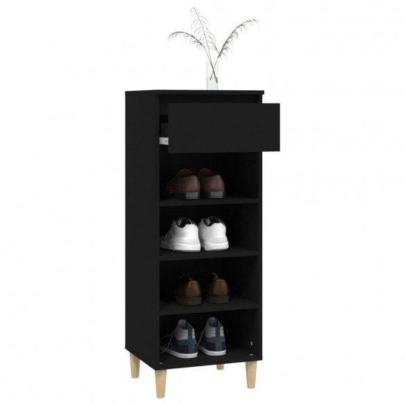 Armoire à chaussures Noir 40x36x105 cm 