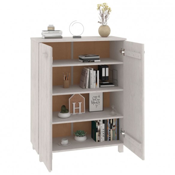 Armoire à chaussures HAMAR Blanc 85x40x108 cm Bois de pin
