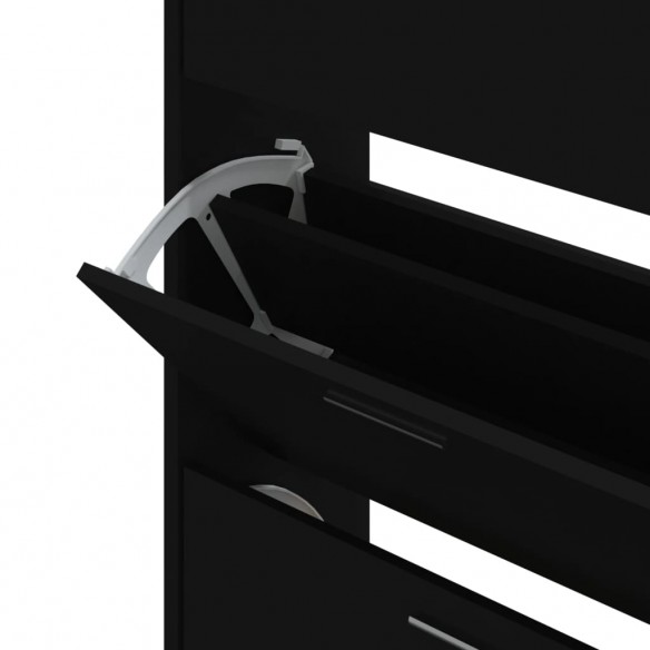 Armoire à chaussures Noir 63x24x103 cm 