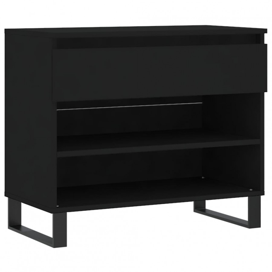 Armoire à chaussures Noir 70x36x60 cm 