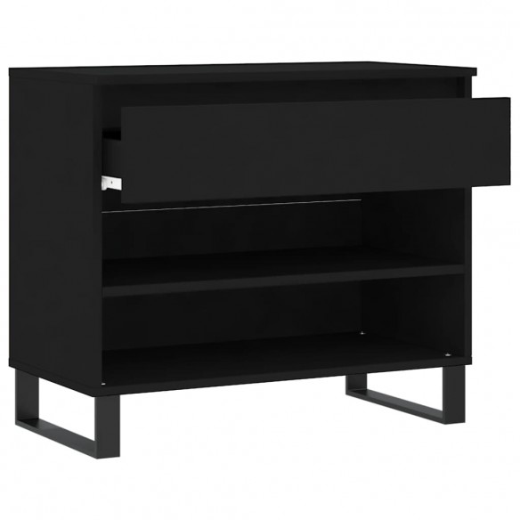Armoire à chaussures Noir 70x36x60 cm 