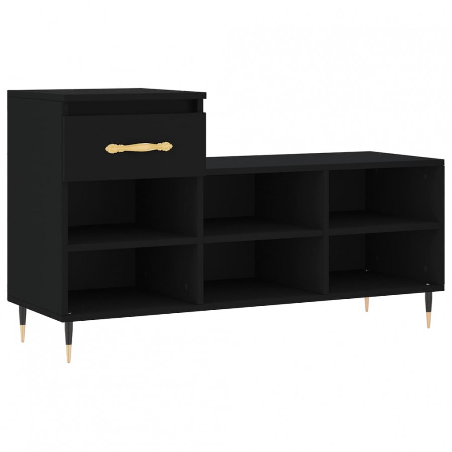 Armoire à chaussures Noir 102x36x60 cm 