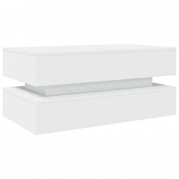 Table basse avec lumières LED blanc 90x50x40 cm Table basse avec lumières LED blanc 90x50x40 cm