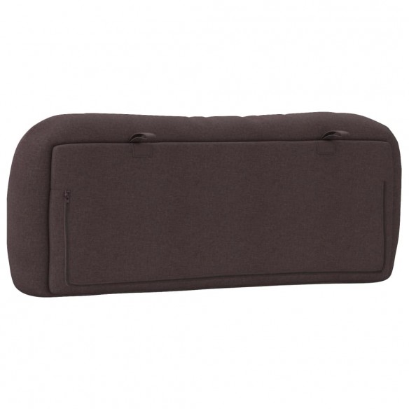 Coussin de tête de lit marron foncé 100 cm tissu