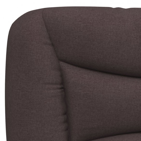 Coussin de tête de lit marron foncé 100 cm tissu